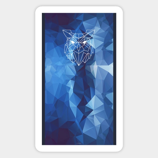 Abstract colored geometric style owl Sticker by robiman